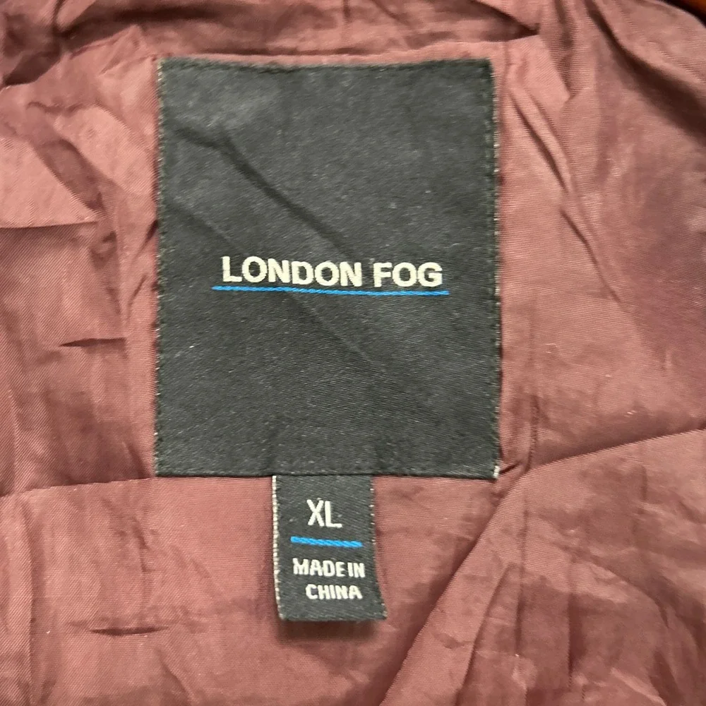 London Fog Mens Wool Blend Bomber Jacket Charcoal Gray Mock Neck XL